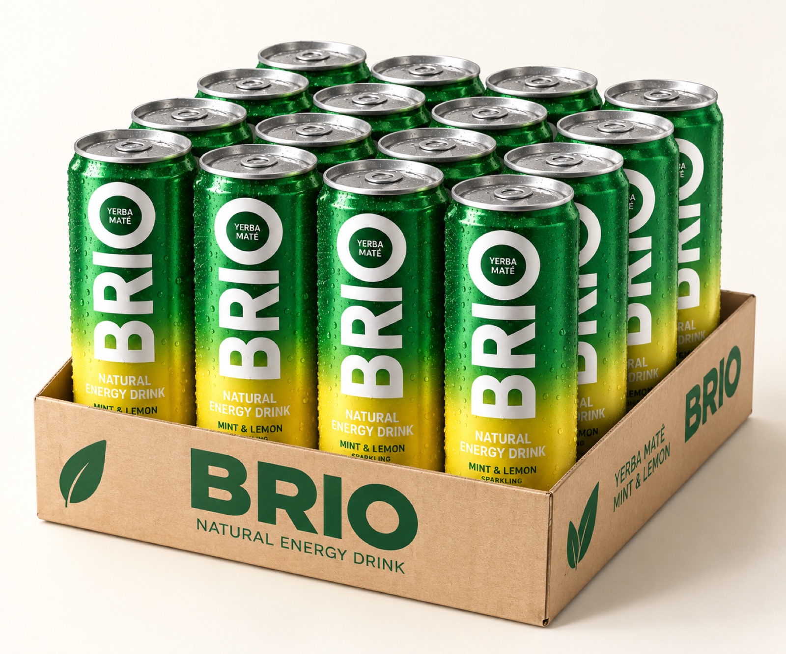 Pack de canettes BRIO menthe et citron