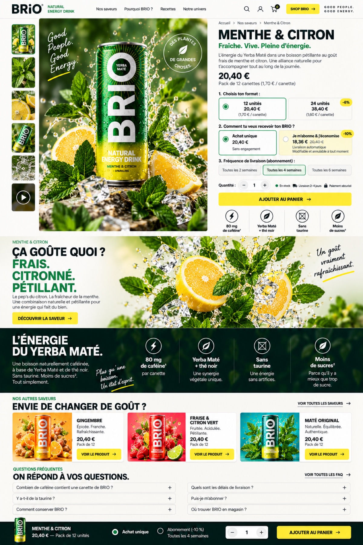 Capture réelle d’une page produit BRIO