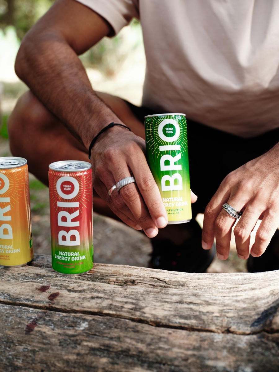 Canettes BRIO photographiées pour la campagne